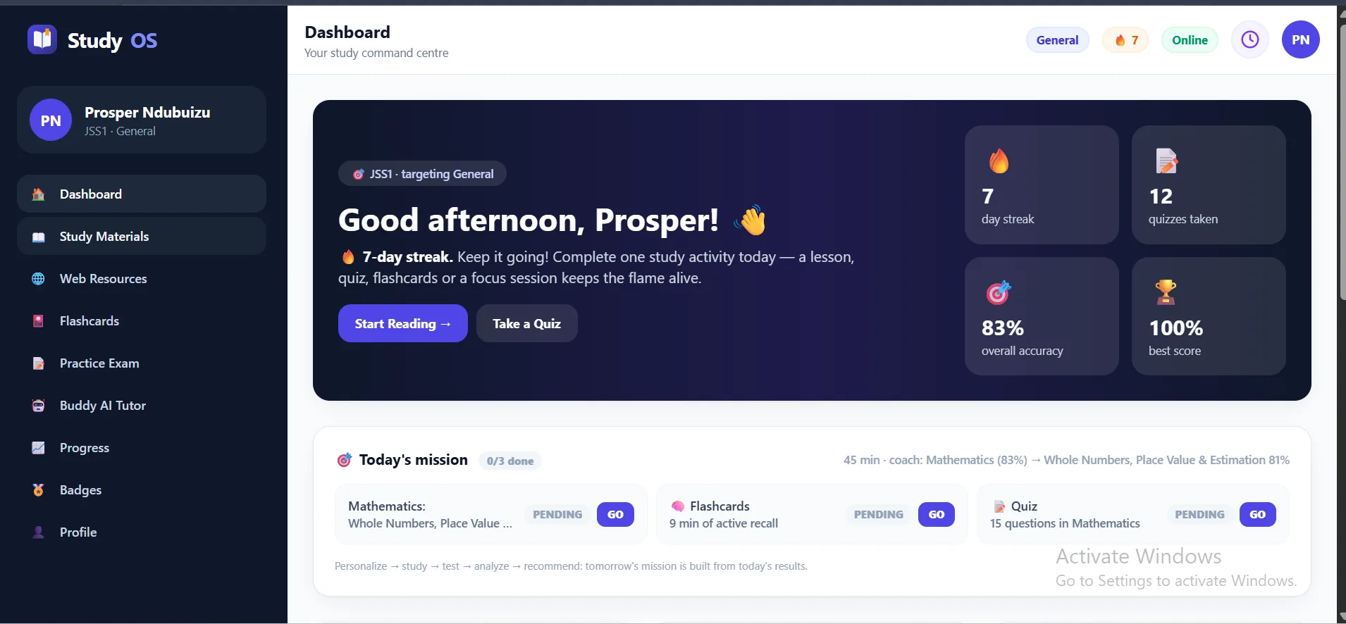 Excited to join the community! Here is what I'm currently working on: StudyOS 🚀 screenshot