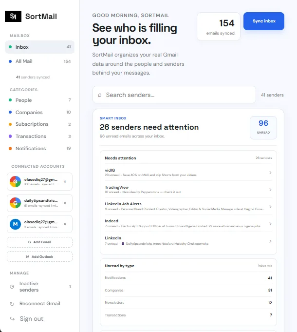 SortMail update 🚀 screenshot