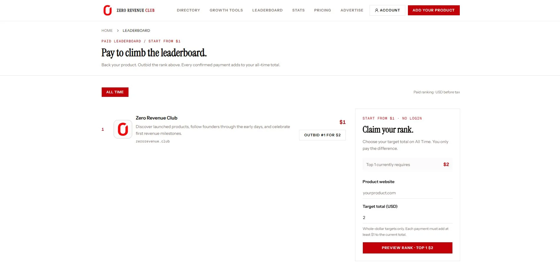 Just launched a new feature on Zero Revenue Club! screenshot