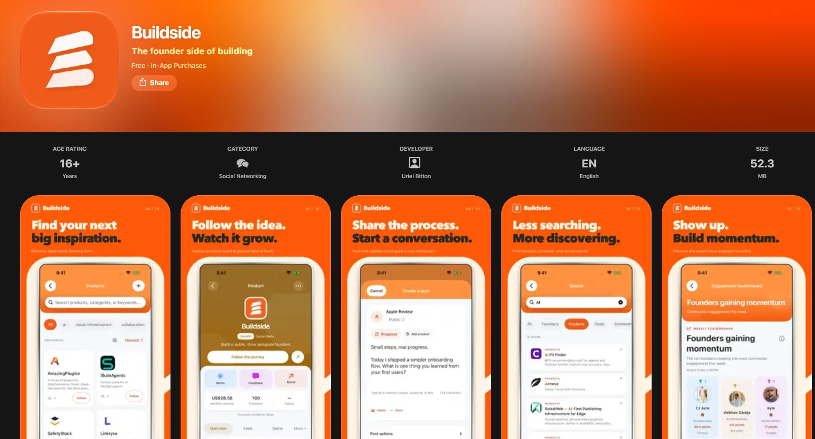 Buildside App is in the App Store! screenshot