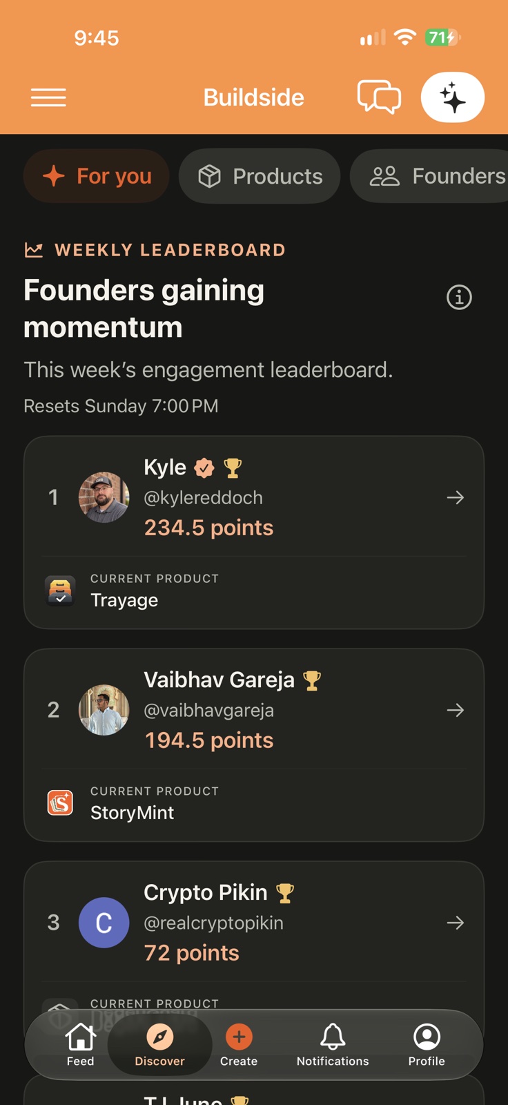 The mobile leaderboard looks 🔥 screenshot