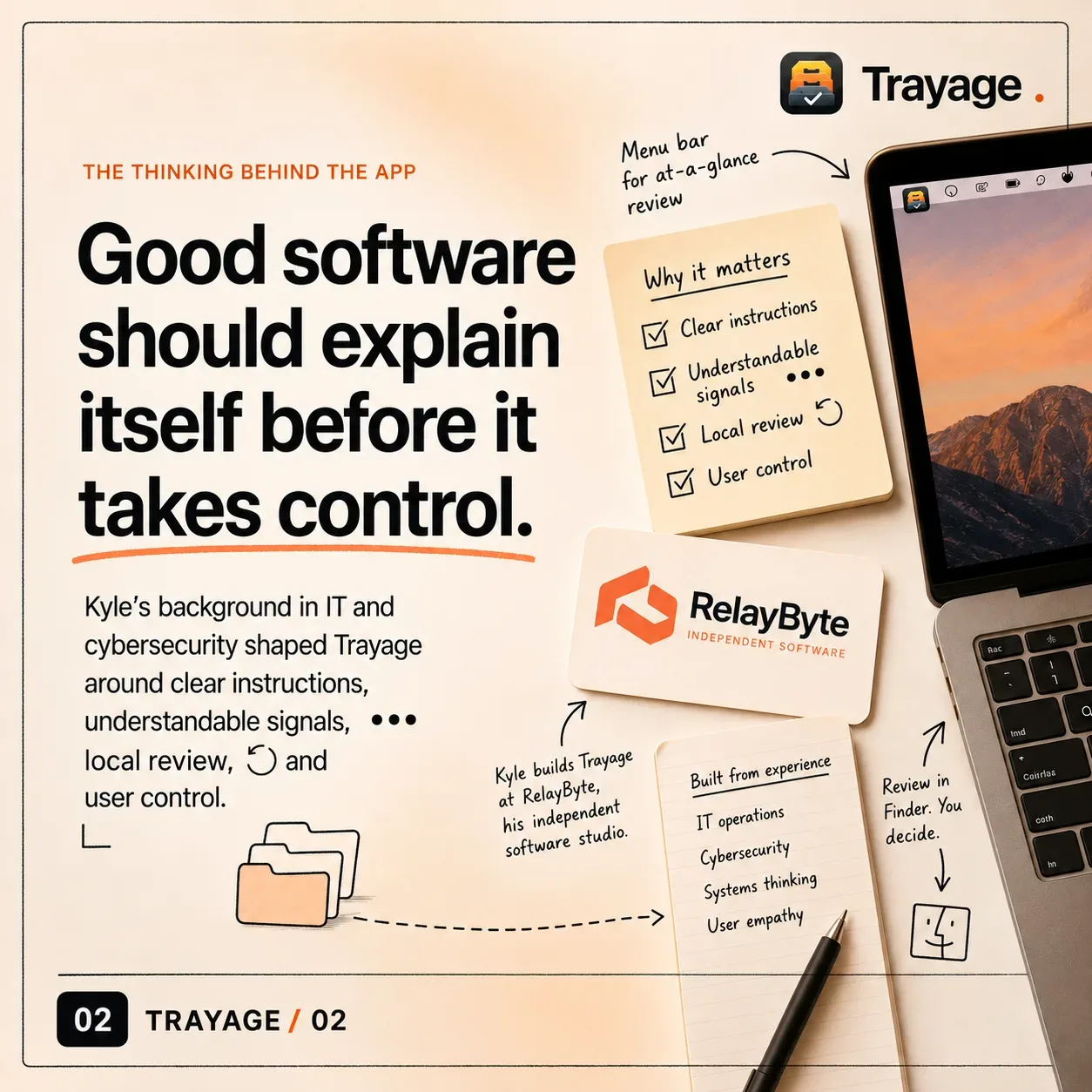 Using StoryMint to tell the story behind Trayage screenshot