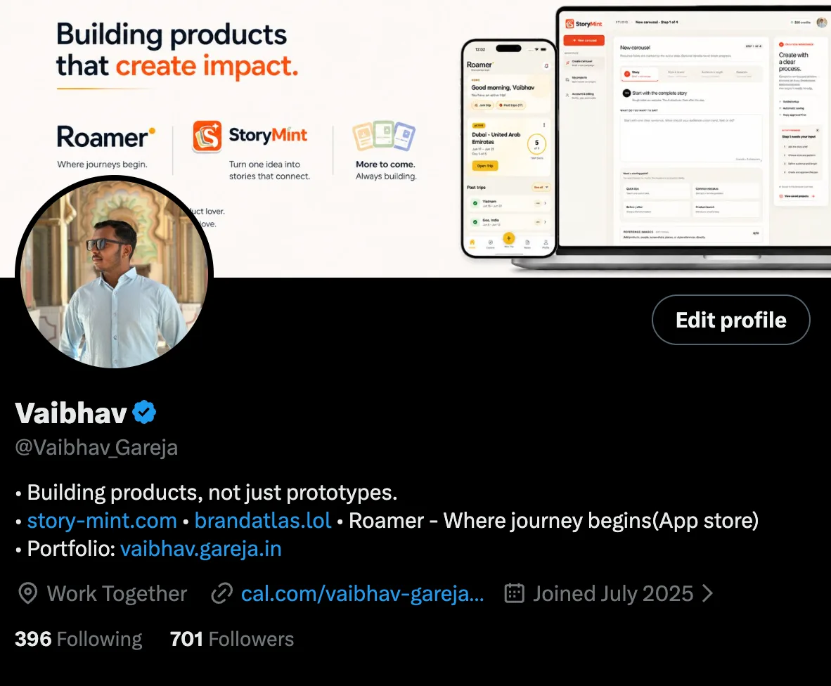 700 followers on X! 🎉 screenshot