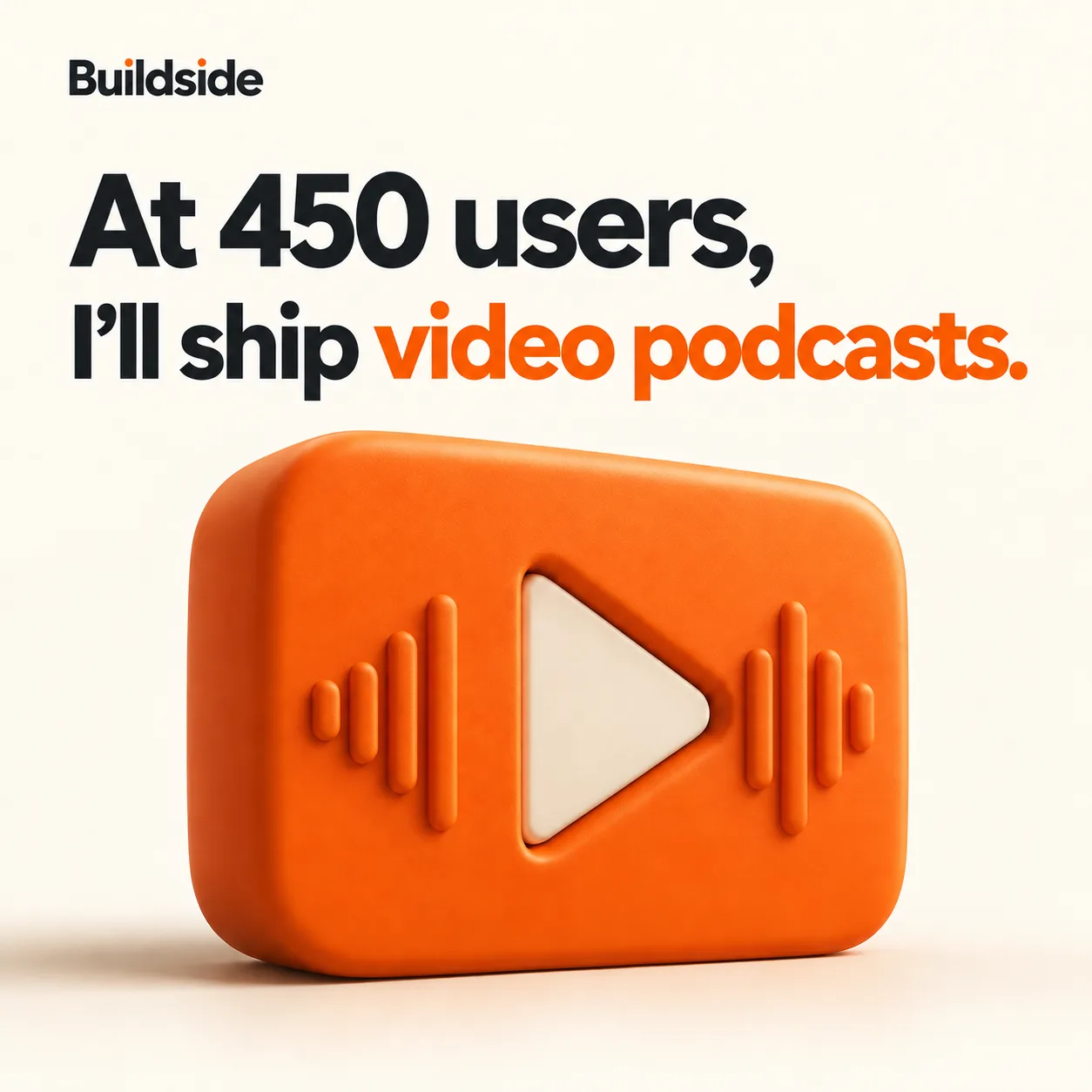As Podcasts are rolling out in beta access, people are asking for video podcasts. screenshot