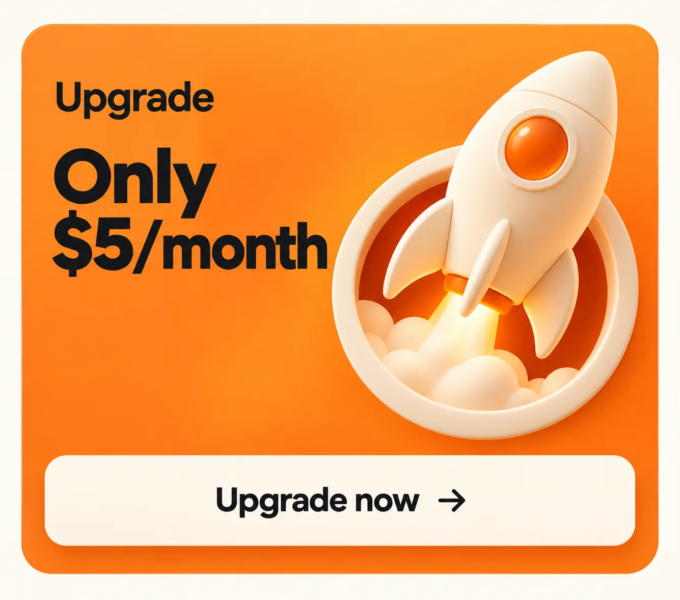 Your next month of building costs less than a cup of coffee ☕ screenshot