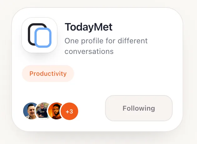 🏆 Product of the day is @TodayMet screenshot