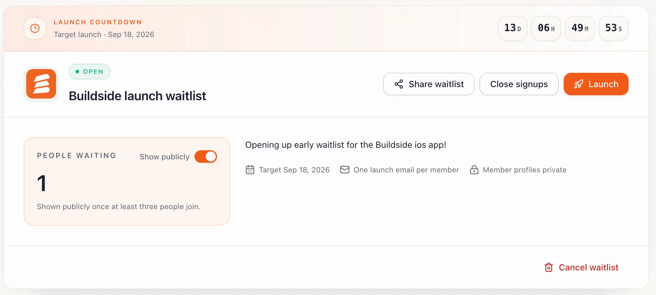 Did you know you could create a free fully managed waitlist… screenshot