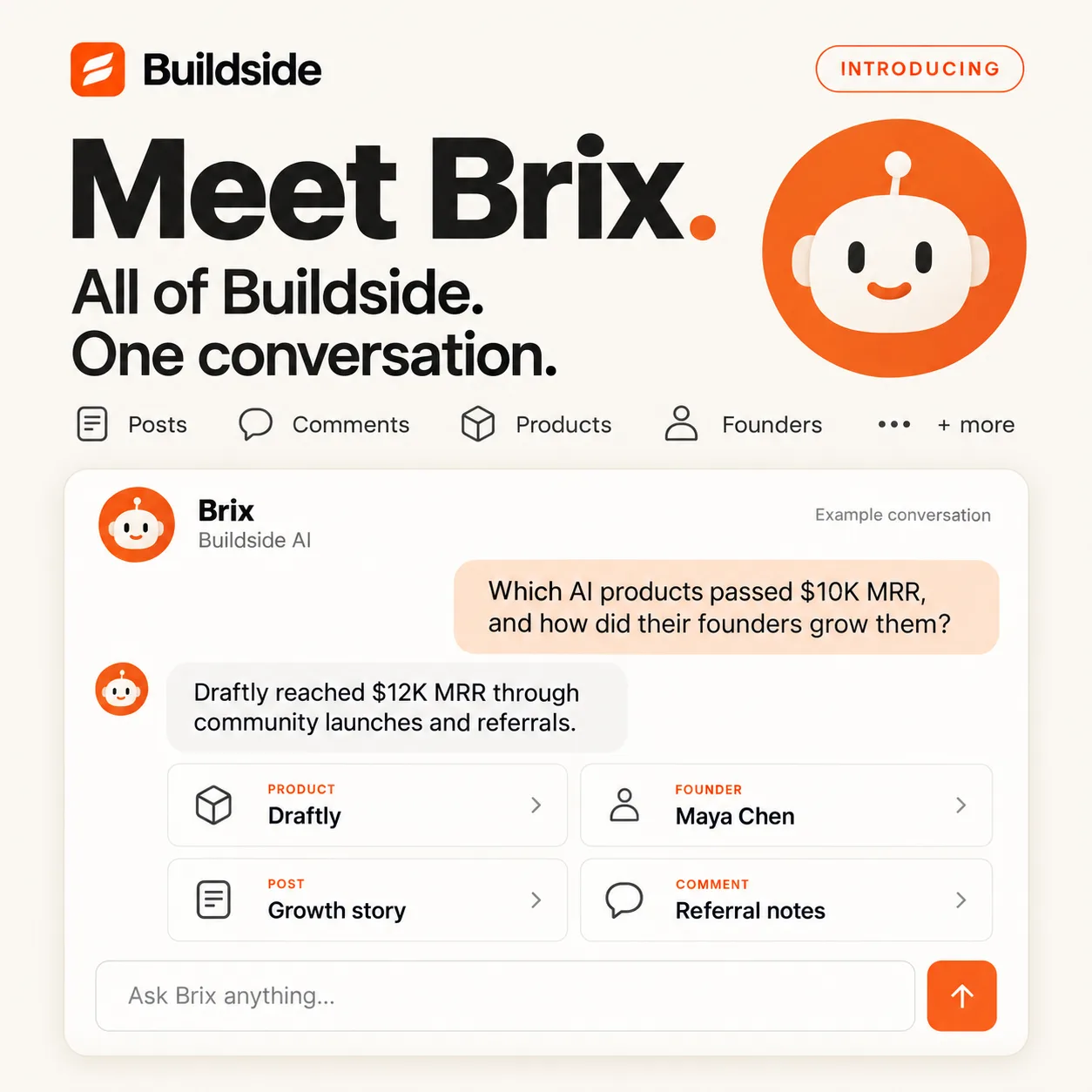 Shipping an update to Buildside's AI chatbot. screenshot