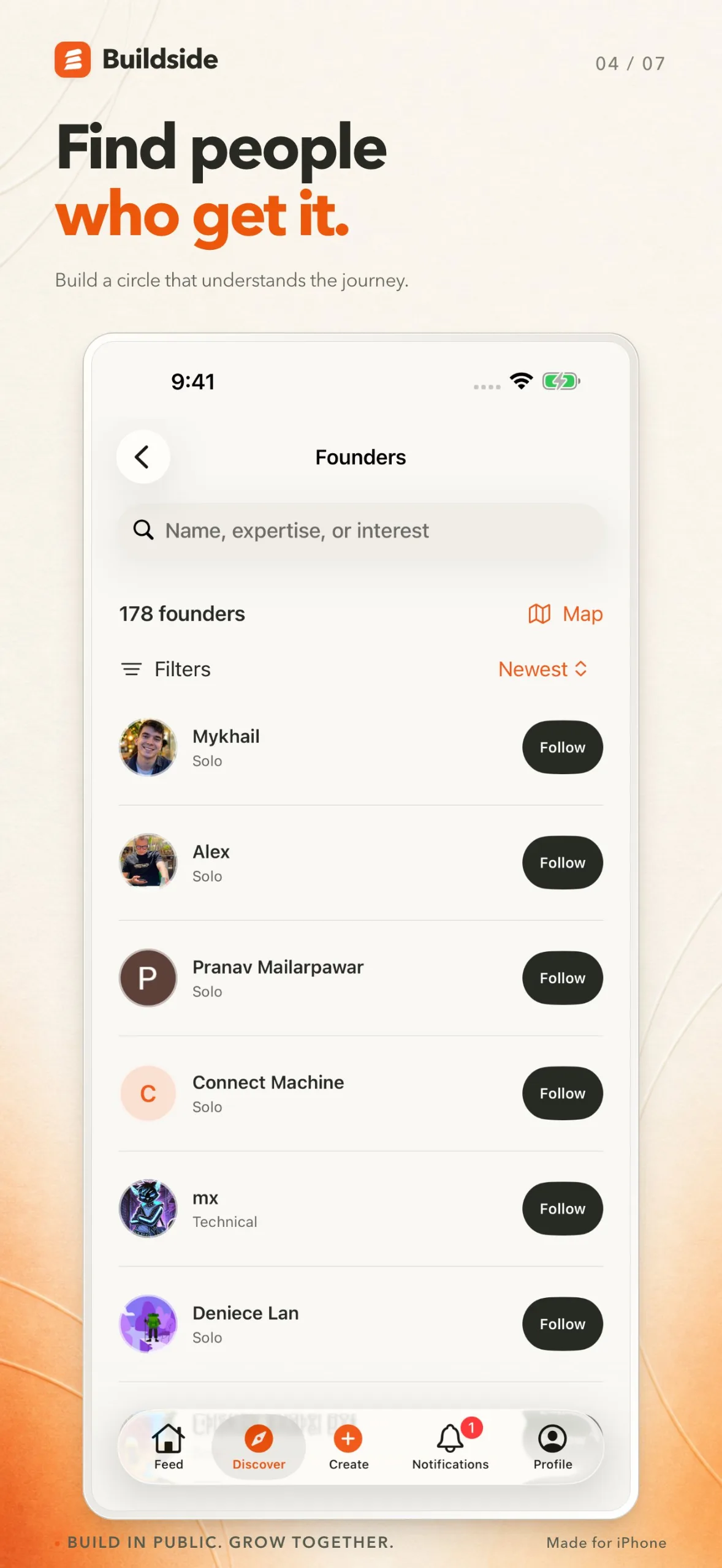 I've updated the Buildside mobile app. screenshot