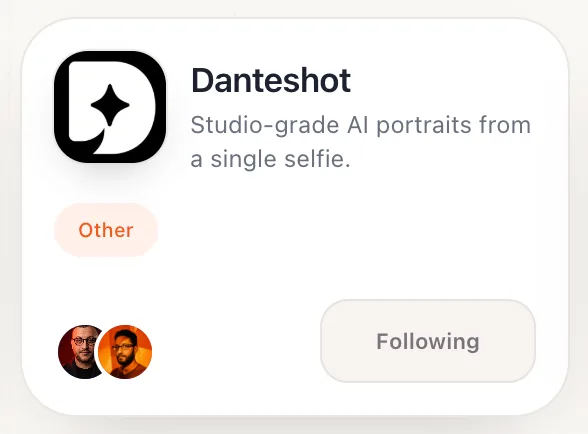 π Product of the day is @Danteshot screenshot