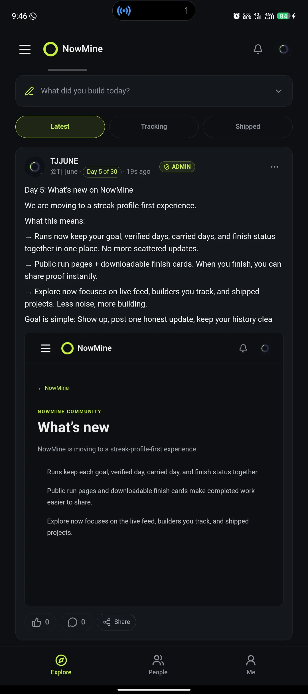 I’m learning to think of progress less as doing more and more as removing uncertainty. Get clearer on what matters, take one manageable step, and pay attention to what it teaches me. That’s a steadier way to build. screenshot