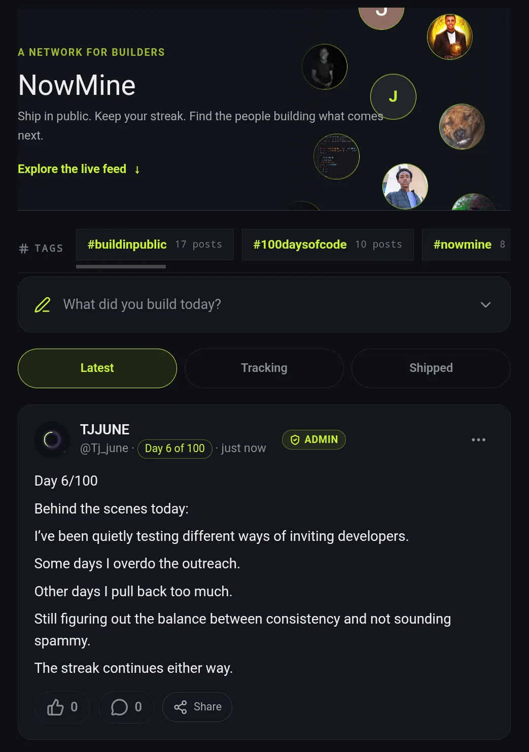 Day 6 of 100 — Behind the scenes. screenshot